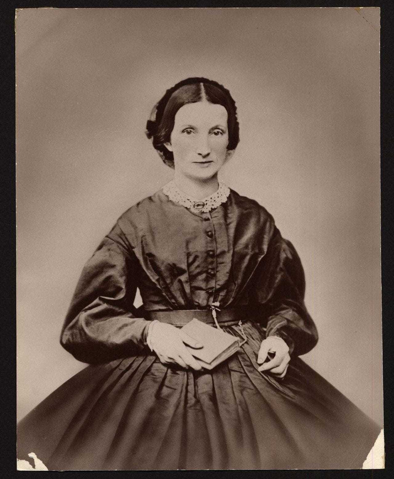 An undated photograph of Ann Preston, MD, who was a member of WMCP’s first graduating class in 1851 and remaining an integral part of WMCP faculty and administration for decades. She became America’s first woman medical dean in 1866 and advanced opportunities for WMCP students. Photo courtesy Legacy Center Archives & Special Collections.