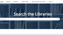 A screenshot of the Drexel Libraries' online catalog search box