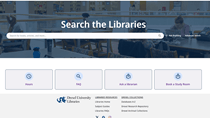 A screenshot of the library online search box